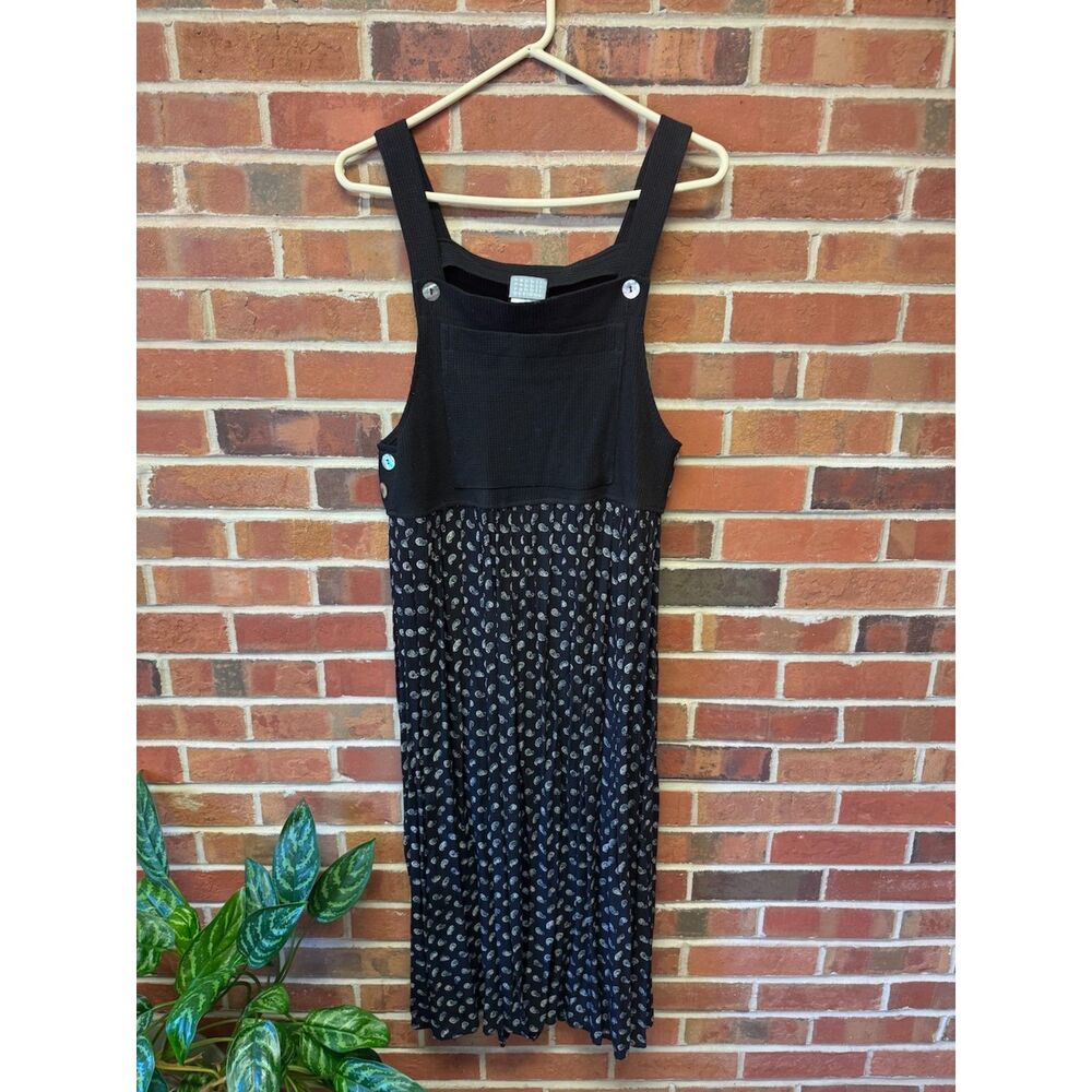 Y2K Rabbit Rabbit Rabbit Brand Black Printed Overall Dress
